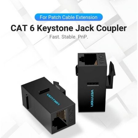 Conector RJ45 Vention IPGB0 Cat6 UTP/ Negro Conector RJ45 Vention IPGB0 Cat6 UTP/ Negro