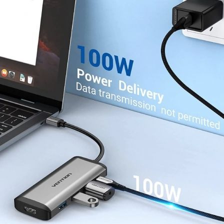 Docking USB Tipo-C Vention CNBHB/ 1xHDMI/ 3xUSB/ 1xUSB Tipo-C PD/ Gris Docking USB Tipo-C Vention CNBHB/ 1xHDMI/ 3xUSB/ 1xUSB Tipo-C PD/ Gris