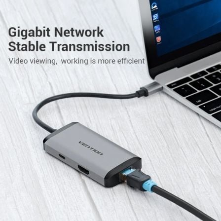 Docking USB Tipo-C Vention CNCHB/ 1xHDMI/ 3xUSB/ 1xUSB Tipo-C PD/ 1xRJ45/ Gris Docking USB Tipo-C Vention CNCHB/ 1xHDMI/ 3xUSB/ 1xUSB Tipo-C PD/ 1xRJ45/ Gris