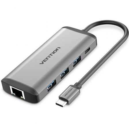 Docking USB Tipo-C Vention CNDHB/ 1xHDMI/ 3xUSB/ 1xUSB Tipo-C PD/ 1xRJ45/ 1xLector tarjetas/ Gris Docking USB Tipo-C Vention CNDHB/ 1xHDMI/ 3xUSB/ 1xUSB Tipo-C PD/ 1xRJ45/ 1xLector tarjetas/ Gris