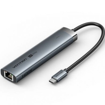 Docking USB Tipo-C Vention TGNHB/ 1xUSB 3.2 Tipo-C/ 2xUSB/ 1xHDMI/ 1xRJ45/ 1xUSB Tipo-C PD Docking USB Tipo-C Vention TGNHB/ 1xUSB 3.2 Tipo-C/ 2xUSB/ 1xHDMI/ 1xRJ45/ 1xUSB Tipo-C PD