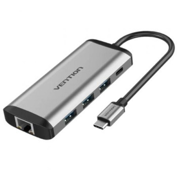 Docking USB Tipo-C Vention THAHB/ 1xHDMI/ 3xUSB/ 1xUSB Tipo-C PD/ 1xRJ45/ 1xLector tarjetas/ 1xAudio/ Gris Docking USB Tipo-C Vention THAHB/ 1xHDMI/ 3xUSB/ 1xUSB Tipo-C PD/ 1xRJ45/ 1xLector tarjetas/ 1xAudio/ Gris