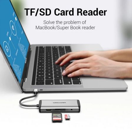 Docking USB Tipo-C Vention THAHB/ 1xHDMI/ 3xUSB/ 1xUSB Tipo-C PD/ 1xRJ45/ 1xLector tarjetas/ 1xAudio/ Gris Docking USB Tipo-C Vention THAHB/ 1xHDMI/ 3xUSB/ 1xUSB Tipo-C PD/ 1xRJ45/ 1xLector tarjetas/ 1xAudio/ Gris