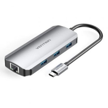 Docking USB Tipo-C Vention TOHHB/ 1xHDMI/ 3xUSB/ 1xRJ45/ 1xUSB Tipo-C PD Docking USB Tipo-C Vention TOHHB/ 1xHDMI/ 3xUSB/ 1xRJ45/ 1xUSB Tipo-C PD