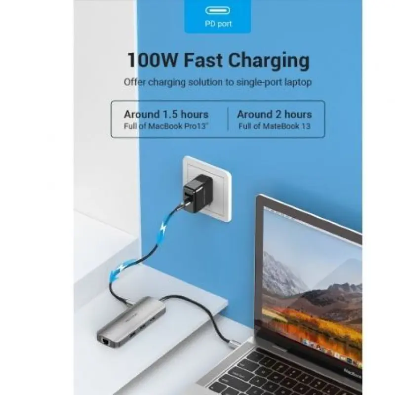 Docking USB Tipo-C Vention TOLHB/ 1xHDMI/ 3xUSB/ 1xUSB Tipo-C PD/ 1xRJ45/ 1xLector Tarjetas SD/ 1x MicroSD/ Jack 3.5/ Gris Docking USB Tipo-C Vention TOLHB/ 1xHDMI/ 3xUSB/ 1xUSB Tipo-C PD/ 1xRJ45/ 1xLector Tarjetas SD/ 1x MicroSD/ Jack 3.5/ Gris