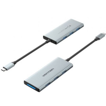 Docking USB Tipo-C Vention TOPHB/ 1xHDMI/ 3xUSB/ 1xLector Tarjetas SD y MicroSD/ Gris Docking USB Tipo-C Vention TOPHB/ 1xHDMI/ 3xUSB/ 1xLector Tarjetas SD y MicroSD/ Gris