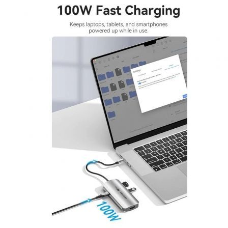 Docking USB Tipo-C Vention TQDHB/ 1xHDMI 4K/ 3xUSB/ 1xUSB Tipo-C PD/ Gris Docking USB Tipo-C Vention TQDHB/ 1xHDMI 4K/ 3xUSB/ 1xUSB Tipo-C PD/ Gris