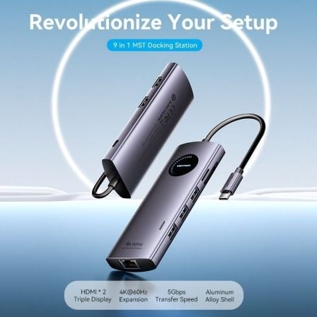 Docking USB Tipo-C Vention TQVHB/ 2xHDMI/ 3xUSB/ 1xRJ45/ 1xLector de Tarjetas/ 1xUSB Tipo-C PD/ Gris Docking USB Tipo-C Vention TQVHB/ 2xHDMI/ 3xUSB/ 1xRJ45/ 1xLector de Tarjetas/ 1xUSB Tipo-C PD/ Gris