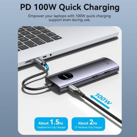 Docking USB Tipo-C Vention TQVHB/ 2xHDMI/ 3xUSB/ 1xRJ45/ 1xLector de Tarjetas/ 1xUSB Tipo-C PD/ Gris Docking USB Tipo-C Vention TQVHB/ 2xHDMI/ 3xUSB/ 1xRJ45/ 1xLector de Tarjetas/ 1xUSB Tipo-C PD/ Gris