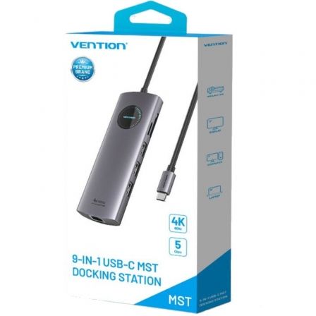 Docking USB Tipo-C Vention TQVHB/ 2xHDMI/ 3xUSB/ 1xRJ45/ 1xLector de Tarjetas/ 1xUSB Tipo-C PD/ Gris Docking USB Tipo-C Vention TQVHB/ 2xHDMI/ 3xUSB/ 1xRJ45/ 1xLector de Tarjetas/ 1xUSB Tipo-C PD/ Gris