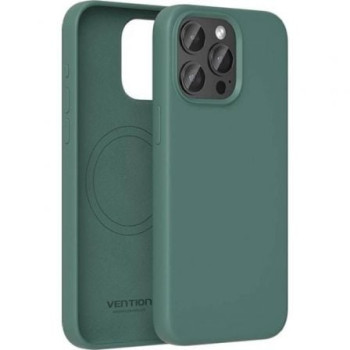 Funda Silicona con Magsafe Vention KUFG0-30/ Compatible con iPhone 15 Pro/ Verde Ciprés Funda Silicona con Magsafe Vention KUFG0-30/ Compatible con iPhone 15 Pro/ Verde Ciprés