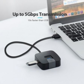 Hub USB 3.0 Vention CHABF/ 4xUSB/ 1m Hub USB 3.0 Vention CHABF/ 4xUSB/ 1m