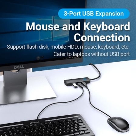 Hub USB 3.0 con Tarjeta de Sonido Vention CHIBB/ 3xUSB/ 1xMicroUSB PD Hub USB 3.0 con Tarjeta de Sonido Vention CHIBB/ 3xUSB/ 1xMicroUSB PD