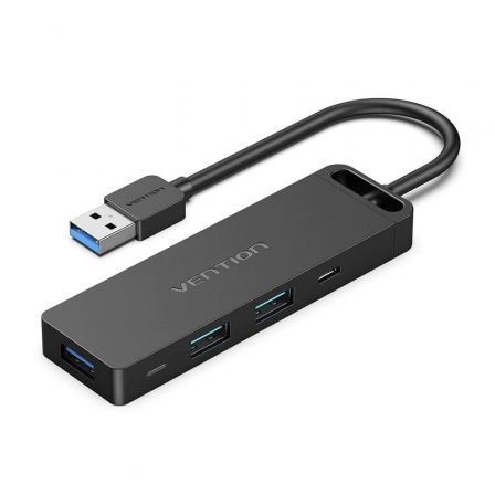 Docking USB 3.0 Vention CHVBB/ 3xUSB/ 1xMicroUSB PD/ 1xLector Tarjetas/ Negro Docking USB 3.0 Vention CHVBB/ 3xUSB/ 1xMicroUSB PD/ 1xLector Tarjetas/ Negro