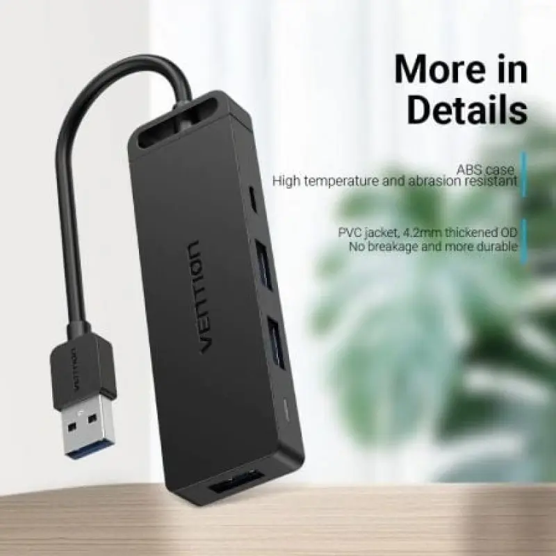Docking USB 3.0 Vention CHVBB/ 3xUSB/ 1xMicroUSB PD/ 1xLector Tarjetas/ Negro Docking USB 3.0 Vention CHVBB/ 3xUSB/ 1xMicroUSB PD/ 1xLector Tarjetas/ Negro