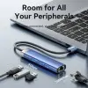 Hub USB 3.0 Vention TGFSB/ 3xUSB/ 1xRJ45/ 1xUSB Tipo-C PD Hub USB 3.0 Vention TGFSB/ 3xUSB/ 1xRJ45/ 1xUSB Tipo-C PD