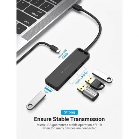 Hub USB Tipo-C Vention TGKBD/ 4xUSB/ 1xMicroUSB PD/ 50cm Hub USB Tipo-C Vention TGKBD/ 4xUSB/ 1xMicroUSB PD/ 50cm