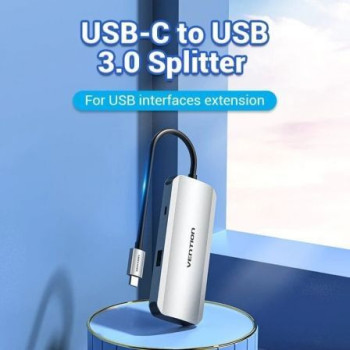 Hub USB Tipo-C Vention TNAHB/ 4xUSB/ 1xMicroUSB PD Hub USB Tipo-C Vention TNAHB/ 4xUSB/ 1xMicroUSB PD