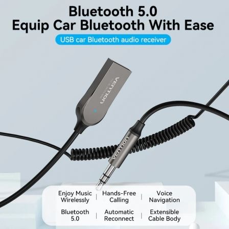 Transmisor y Receptor FM/ MP3/ Bluetooth Vention NAGHG Transmisor y Receptor FM/ MP3/ Bluetooth Vention NAGHG