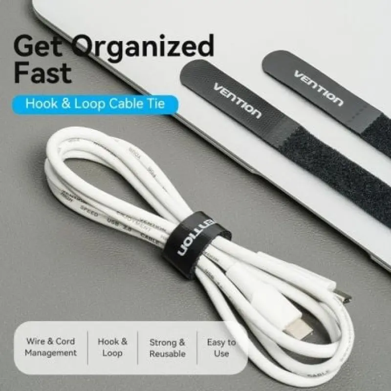 Tira Organizadora de Cables Vention KANB0/ 12cm Tira Organizadora de Cables Vention KANB0/ 12cm