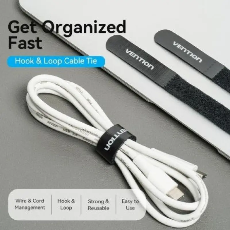 Tira Organizadora de Cables Vention KAOB0-10/ 18cm/ Pack de 10 Tira Organizadora de Cables Vention KAOB0-10/ 18cm/ Pack de 10