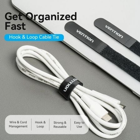 Tira Organizadora de Cables Vention KAOB0/ 18cm Tira Organizadora de Cables Vention KAOB0/ 18cm