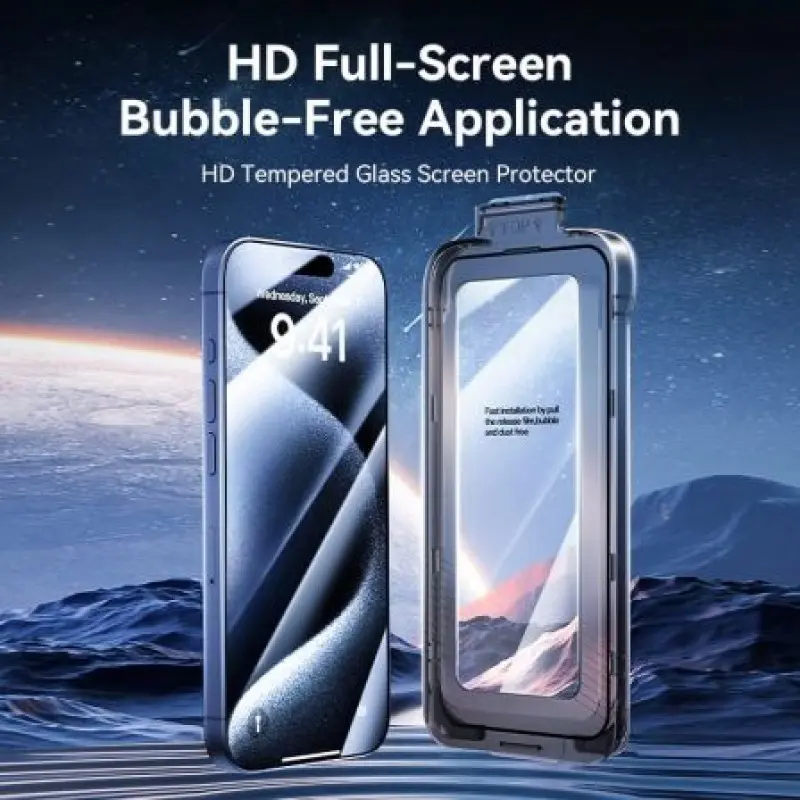 Protector de Pantalla de Cristal Templado Vention KUITCA-30 para iPhone 13 Pro + Herramienta de Instalación Antipolvo Protector de Pantalla de Cristal Templado Vention KUITCA-30 para iPhone 13 Pro + Herramienta de Instalación Antipolvo