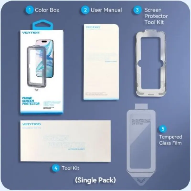 Protector de Pantalla de Cristal Templado Vention KUITCA-30 para iPhone 13 Pro + Herramienta de Instalación Antipolvo Protector de Pantalla de Cristal Templado Vention KUITCA-30 para iPhone 13 Pro + Herramienta de Instalación Antipolvo