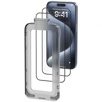 Protector de Pantalla de Cristal Templado Vention KUKTCA-30 para iPhone 15 Pro + Herramienta de Instalación Antipolvo Protector de Pantalla de Cristal Templado Vention KUKTCA-30 para iPhone 15 Pro + Herramienta de Instalación Antipolvo