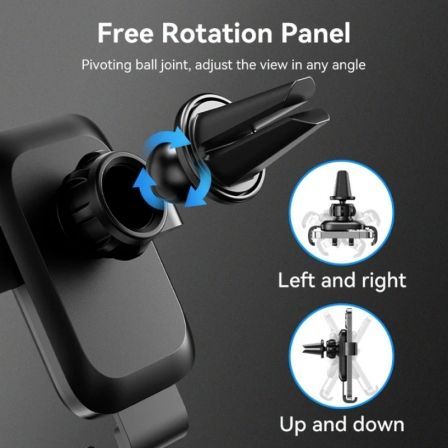 Soporte de Smartphone para Coche Vention KCTB0/ Negro Soporte de Smartphone para Coche Vention KCTB0/ Negro