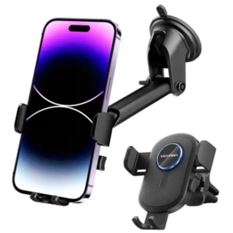 Soporte de Smartphone para Coche Vention KSBB0/ Negro Soporte de Smartphone para Coche Vention KSBB0/ Negro