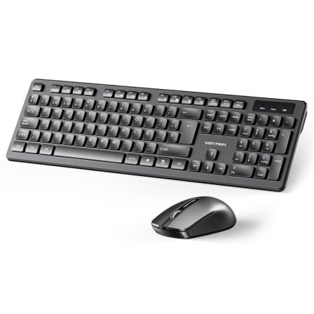 Teclado y Ratón Inalámbricos Vention Combo KTDB0-ES/ Negro Teclado y Ratón Inalámbricos Vention Combo KTDB0-ES/ Negro