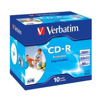 CD-R Verbatim AZO Imprimible 52X/ Caja-10uds CD-R Verbatim AZO Imprimible 52X/ Caja-10uds