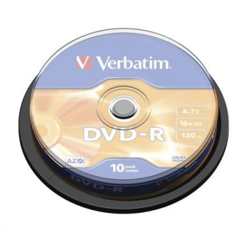 DVD-R Verbatim Advanced AZO 16X/ Tarrina-10uds DVD-R Verbatim Advanced AZO 16X/ Tarrina-10uds