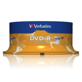 DVD-R Verbatim Advanced AZO 16X/ Tarrina-25uds DVD-R Verbatim Advanced AZO 16X/ Tarrina-25uds