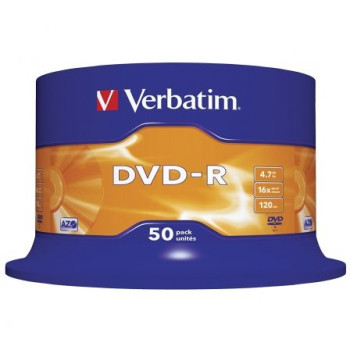 DVD-R Verbatim Advanced AZO 16X/ Tarrina-50uds DVD-R Verbatim Advanced AZO 16X/ Tarrina-50uds