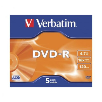 DVD-R Verbatim Advanced AZO 16X/ Caja-5uds DVD-R Verbatim Advanced AZO 16X/ Caja-5uds