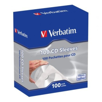 Fundas CD-R Verbatim Sleeves/ Caja-100uds Fundas CD-R Verbatim Sleeves/ Caja-100uds
