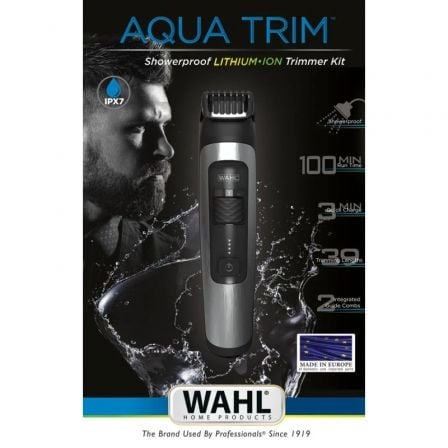 Cortabarbas Wahl Aqua Trim 1065-0460/ con Batería/ 4 Accesorios Cortabarbas Wahl Aqua Trim 1065-0460/ con Batería/ 4 Accesorios