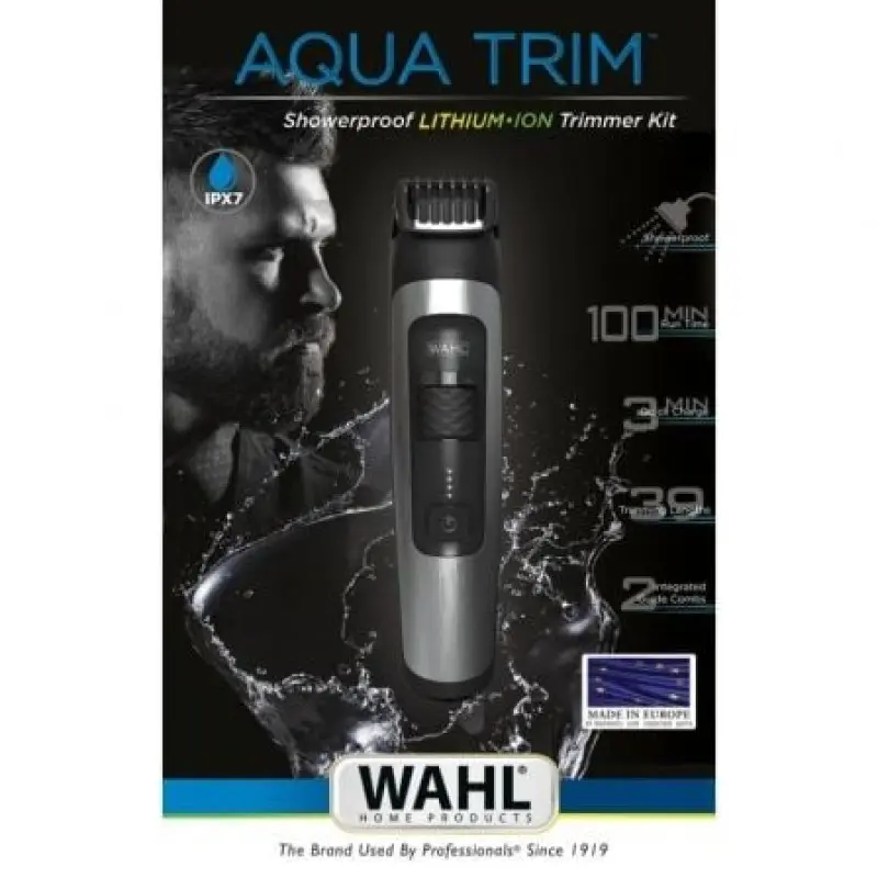 Cortabarbas Wahl Aqua Trim 1065-0460/ con Batería/ 4 Accesorios Cortabarbas Wahl Aqua Trim 1065-0460/ con Batería/ 4 Accesorios