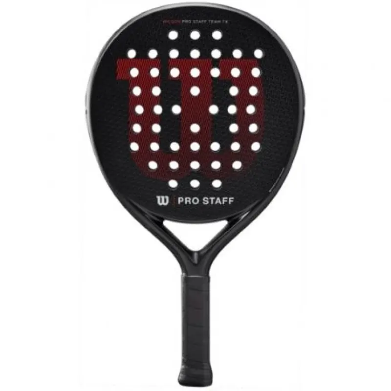 Pala de Pádel Wilson Pro Staff Team TX V2/ Negra y Roja Pala de Pádel Wilson Pro Staff Team TX V2/ Negra y Roja