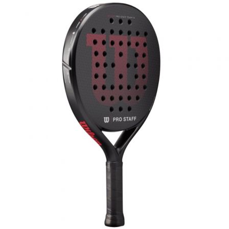 Pala de Pádel Wilson Pro Staff Team TX V2/ Negra y Roja Pala de Pádel Wilson Pro Staff Team TX V2/ Negra y Roja