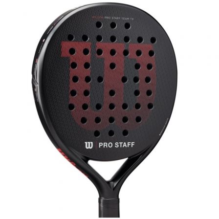 Pala de Pádel Wilson Pro Staff Team TX V2/ Negra y Roja Pala de Pádel Wilson Pro Staff Team TX V2/ Negra y Roja