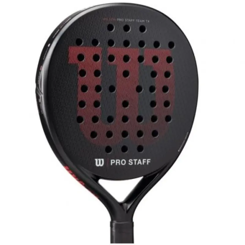 Pala de Pádel Wilson Pro Staff Team TX V2/ Negra y Roja Pala de Pádel Wilson Pro Staff Team TX V2/ Negra y Roja