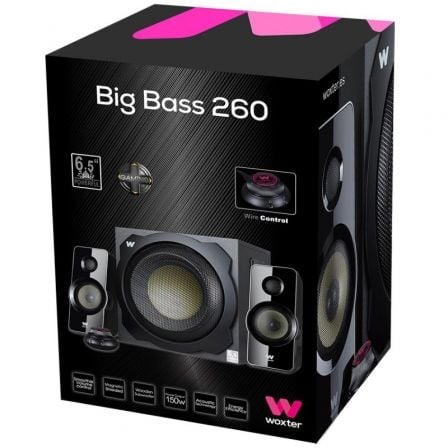 Altavoces Woxter Big Bass 260/ 150W/ 2.1 Altavoces Woxter Big Bass 260/ 150W/ 2.1