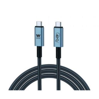 Cable USB 3.1 Tipo-C Woxter PE26-183/ USB Tipo-C Macho - USB Tipo-C Macho/ Hasta 240W/ 40Gbps/ 2m/ Negro Cable USB 3.1 Tipo-C Woxter PE26-183/ USB Tipo-C Macho - USB Tipo-C Macho/ Hasta 240W/ 40Gbps/ 2m/ Negro