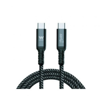 Cable USB 3.1 Tipo-C Woxter PE26-184/ USB Tipo-C Macho - USB Tipo-C Macho/ Hasta 100W/ 10Gbps/ 2m/ Negro Cable USB 3.1 Tipo-C Woxter PE26-184/ USB Tipo-C Macho - USB Tipo-C Macho/ Hasta 100W/ 10Gbps/ 2m/ Negro