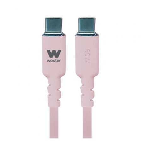 Cable USB 2.0 Tipo-C Woxter PE26-187/ USB Tipo-C Macho - USB Tipo-C Macho/ Hasta 60W/ 480Mbps/ 1.2m/ Rosa Cable USB 2.0 Tipo-C Woxter PE26-187/ USB Tipo-C Macho - USB Tipo-C Macho/ Hasta 60W/ 480Mbps/ 1.2m/ Rosa