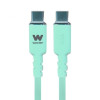 Cable USB 2.0 Tipo-C Woxter PE26-189/ USB Tipo-C Macho - USB Tipo-C Macho/ Hasta 60W/ 480Mbps/ 1.2m/ Verde
