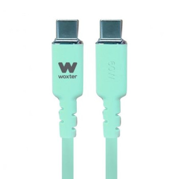 Cable USB 2.0 Tipo-C Woxter PE26-189/ USB Tipo-C Macho - USB Tipo-C Macho/ Hasta 60W/ 480Mbps/ 1.2m/ Verde Cable USB 2.0 Tipo-C Woxter PE26-189/ USB Tipo-C Macho - USB Tipo-C Macho/ Hasta 60W/ 480Mbps/ 1.2m/ Verde